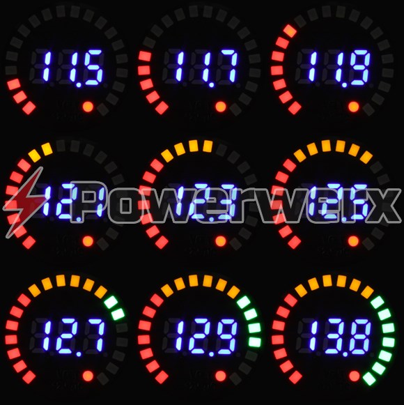 Powerwerx Panel Mount Segmented Digital Volt Meter