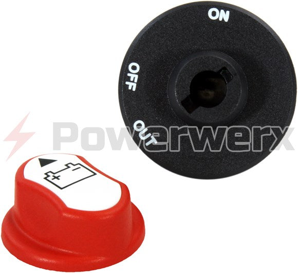 Powerwerx PanelHDSW-K Heavy Duty Panel Mount ON_OFF battery Switch w/ Removable Knob