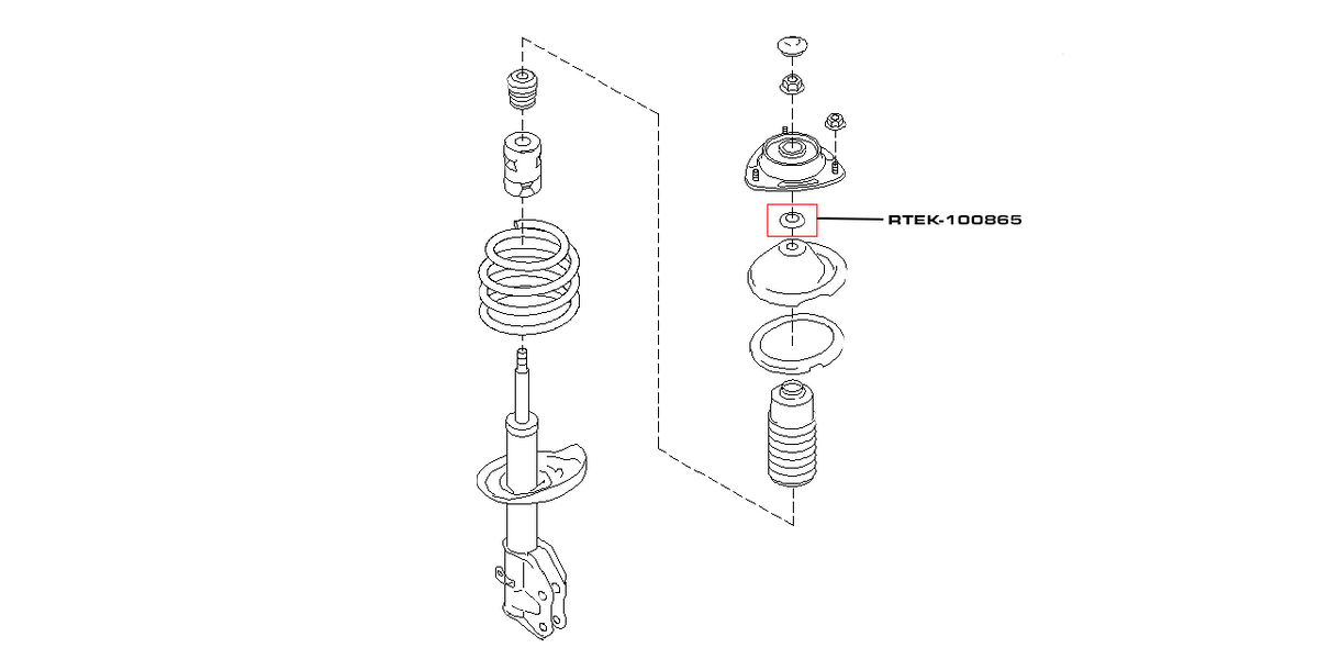 Front Strut Conical Washer - Fits Most Subaru Models