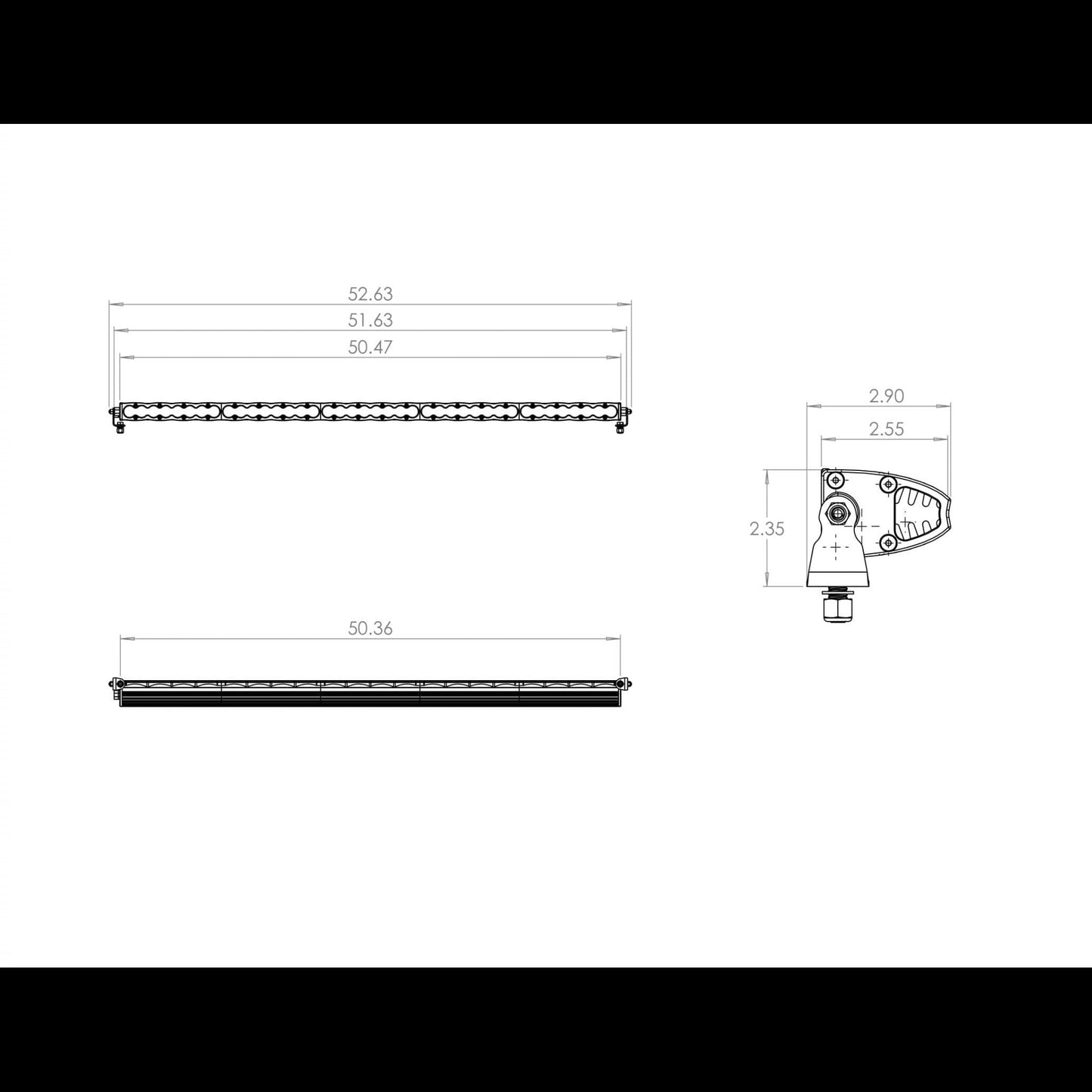 Baja Designs 50 Inch LED Light Bar Amber Driving Combo Pattern S8 Series Baja Designs