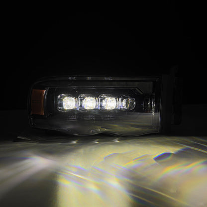 02-05 Dodge Ram NOVA-Series LED Projector Headlights Alpha-Black | AlphaRex