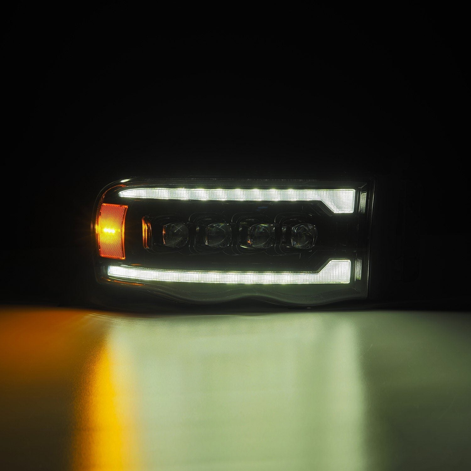 02-05 Dodge Ram NOVA-Series LED Projector Headlights Alpha-Black | AlphaRex