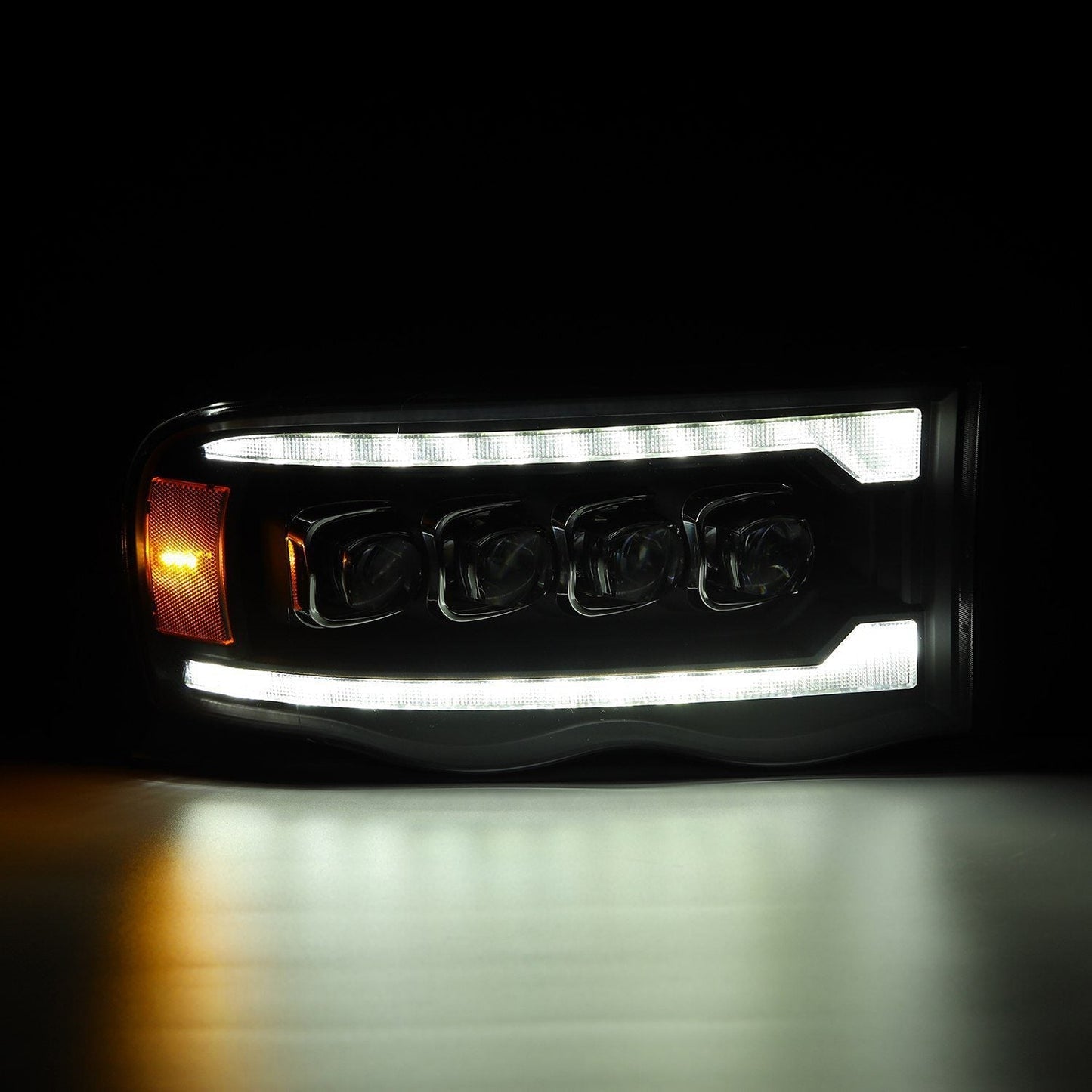 02-05 Dodge Ram NOVA-Series LED Projector Headlights Black | AlphaRex