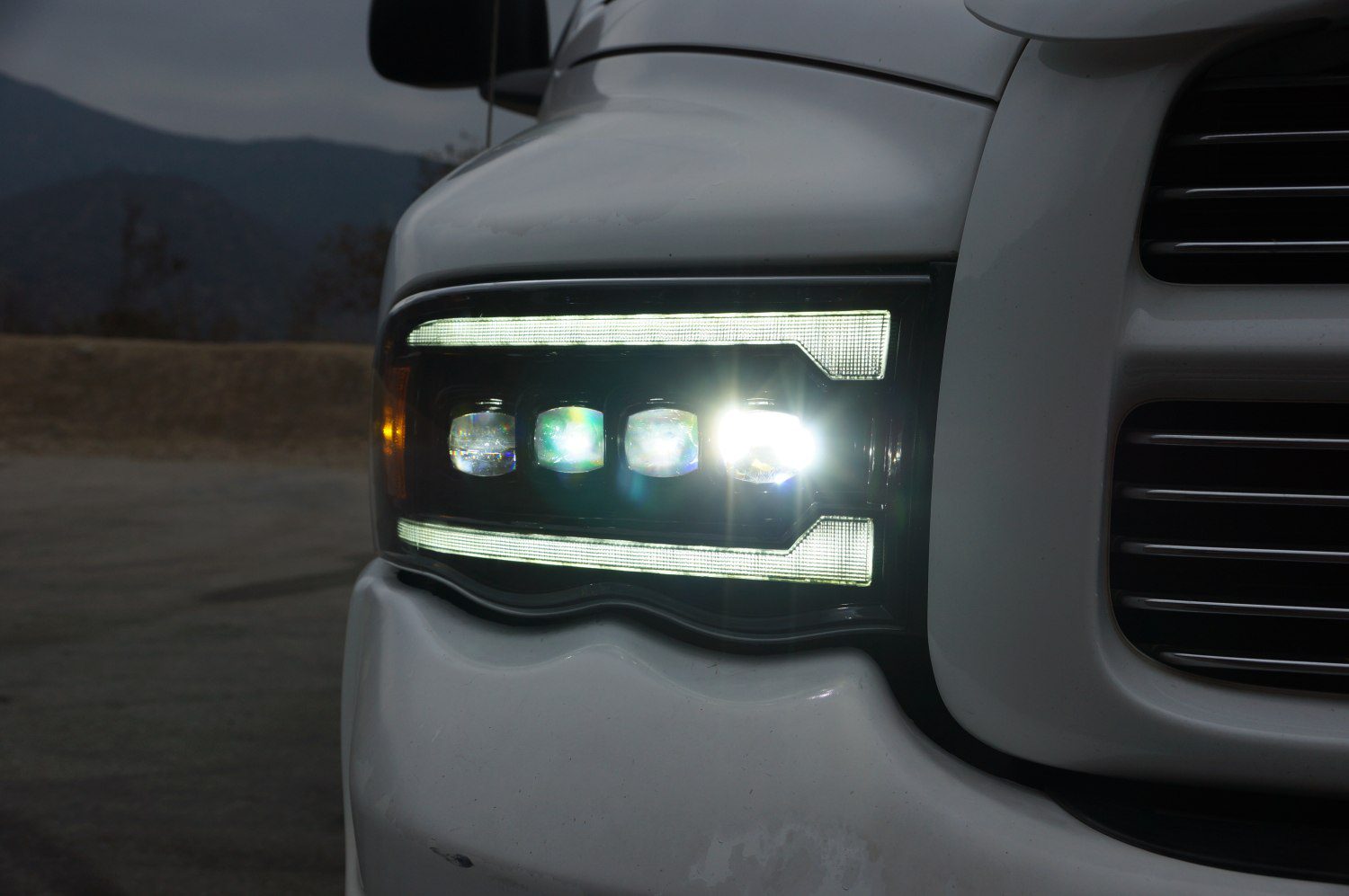 02-05 Dodge Ram NOVA-Series LED Projector Headlights Black | AlphaRex