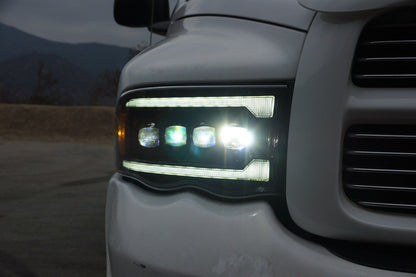 02-05 Dodge Ram NOVA-Series LED Projector Headlights Black | AlphaRex