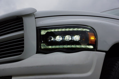 02-05 Dodge Ram NOVA-Series LED Projector Headlights Black | AlphaRex