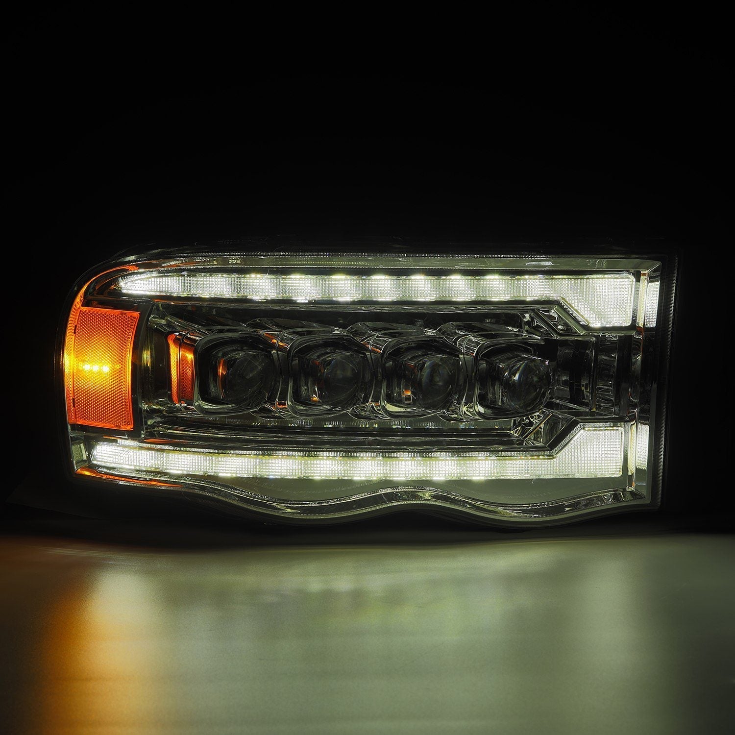 02-05 Dodge Ram NOVA-Series LED Projector Headlights Chrome | AlphaRex
