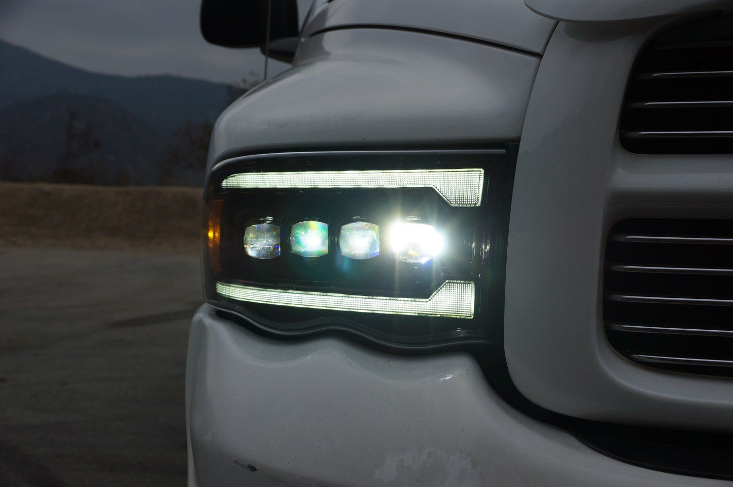 02-05 Dodge Ram NOVA-Series LED Projector Headlights Chrome | AlphaRex