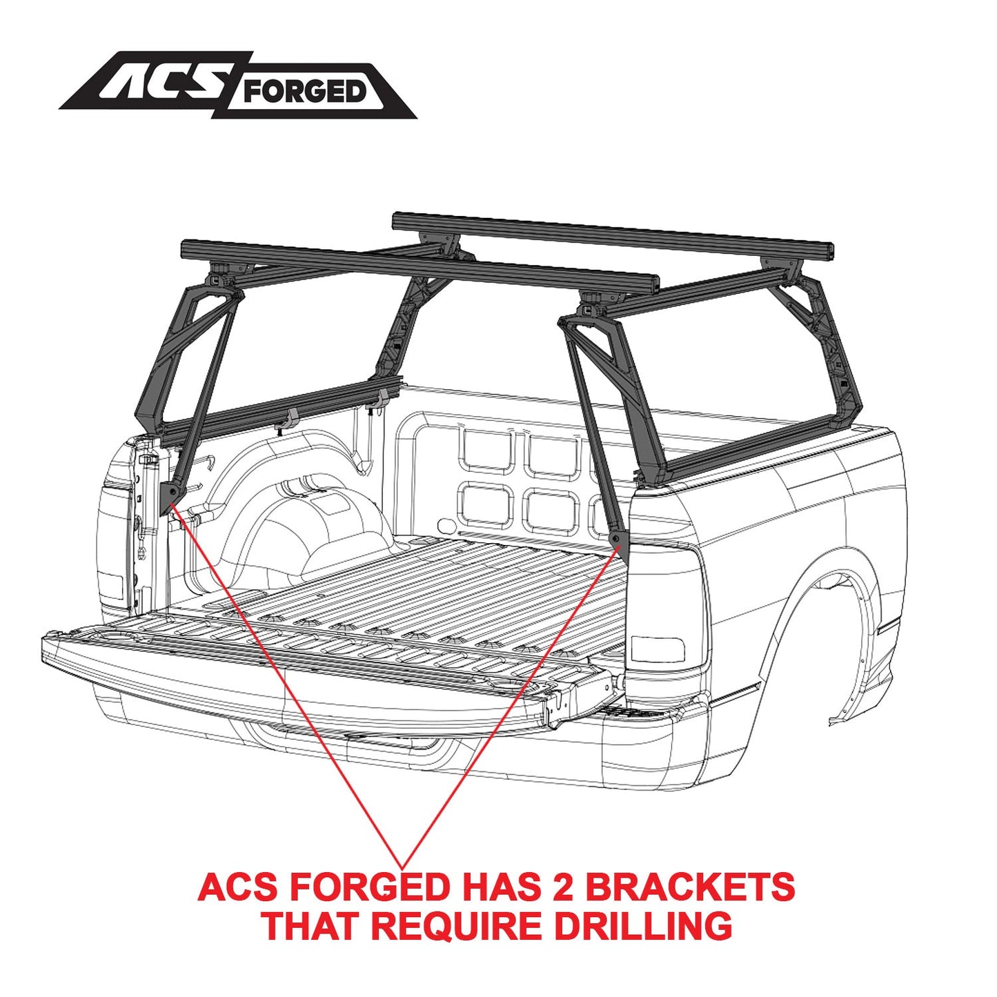 ACS FORGED Bed Rack for JEEP GLADIATOR