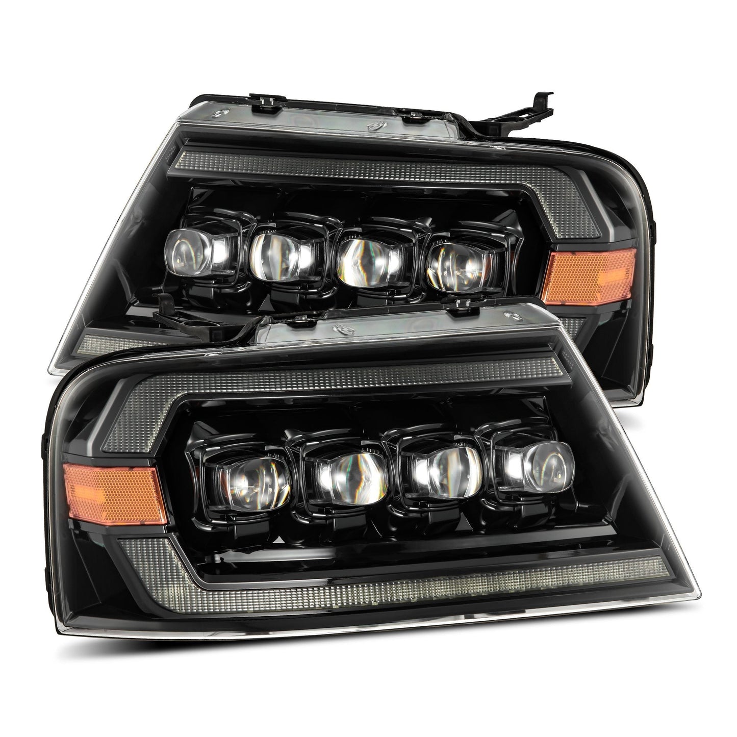 04-08 Ford F150 / 06-08 Lincoln Mark LT NOVA-Series LED Projector Headlights Alpha-Black | AlphaRex