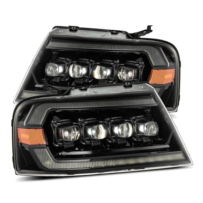 04-08 Ford F150 / 06-08 Lincoln Mark LT NOVA-Series LED Projector Headlights Alpha-Black | AlphaRex