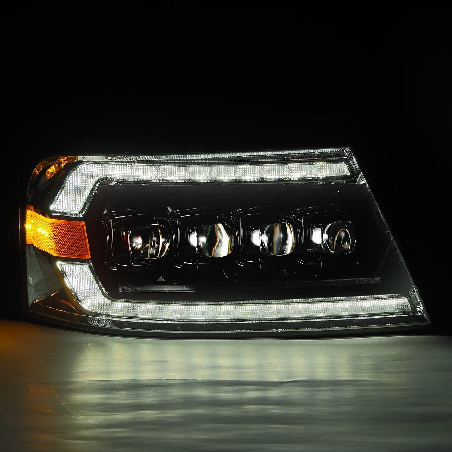 04-08 Ford F150 / 06-08 Lincoln Mark LT NOVA-Series LED Projector Headlights Alpha-Black | AlphaRex