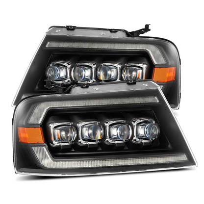 04-08 Ford F150 / 06-08 Lincoln Mark LT NOVA-Series LED Projector Headlights Black | AlphaRex