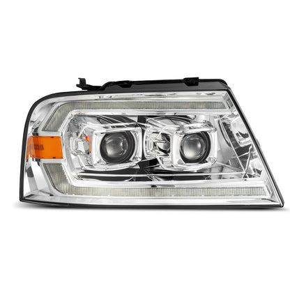 04-08 Ford F150 / 06-08 Lincoln Mark LT PRO-Series Halogen Projector Headlights Chrome | AlphaRex