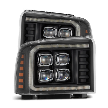 05-07 Ford Super Duty/Excursion NOVA-Series LED Projector Headlights Black | AlphaRex