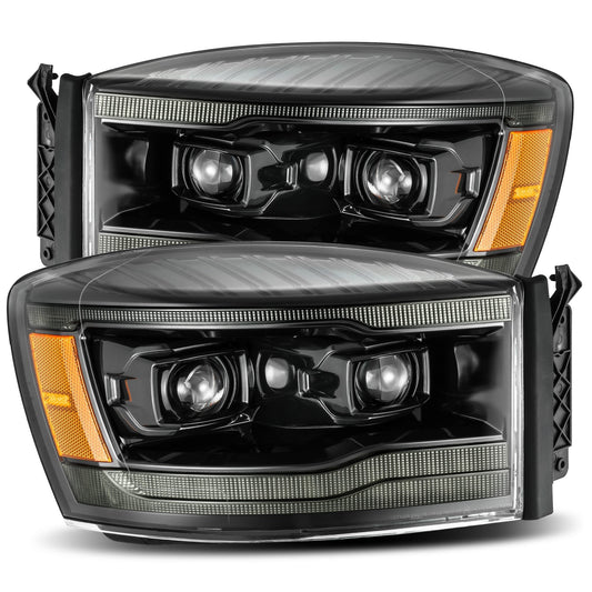 06-08 Dodge Ram LUXX-Series LED Projector Headlights Alpha-Black | AlphaRex