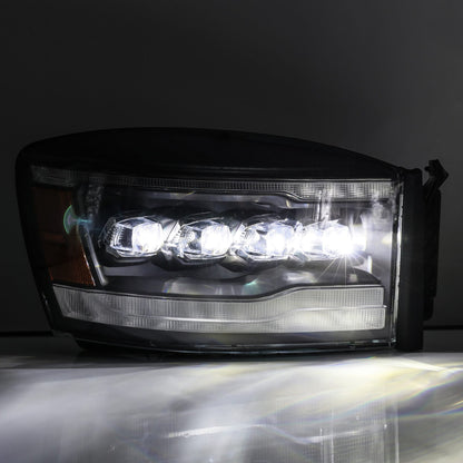 06-08 Dodge Ram NOVA-Series LED Projector Headlights Alpha-Black | AlphaRex