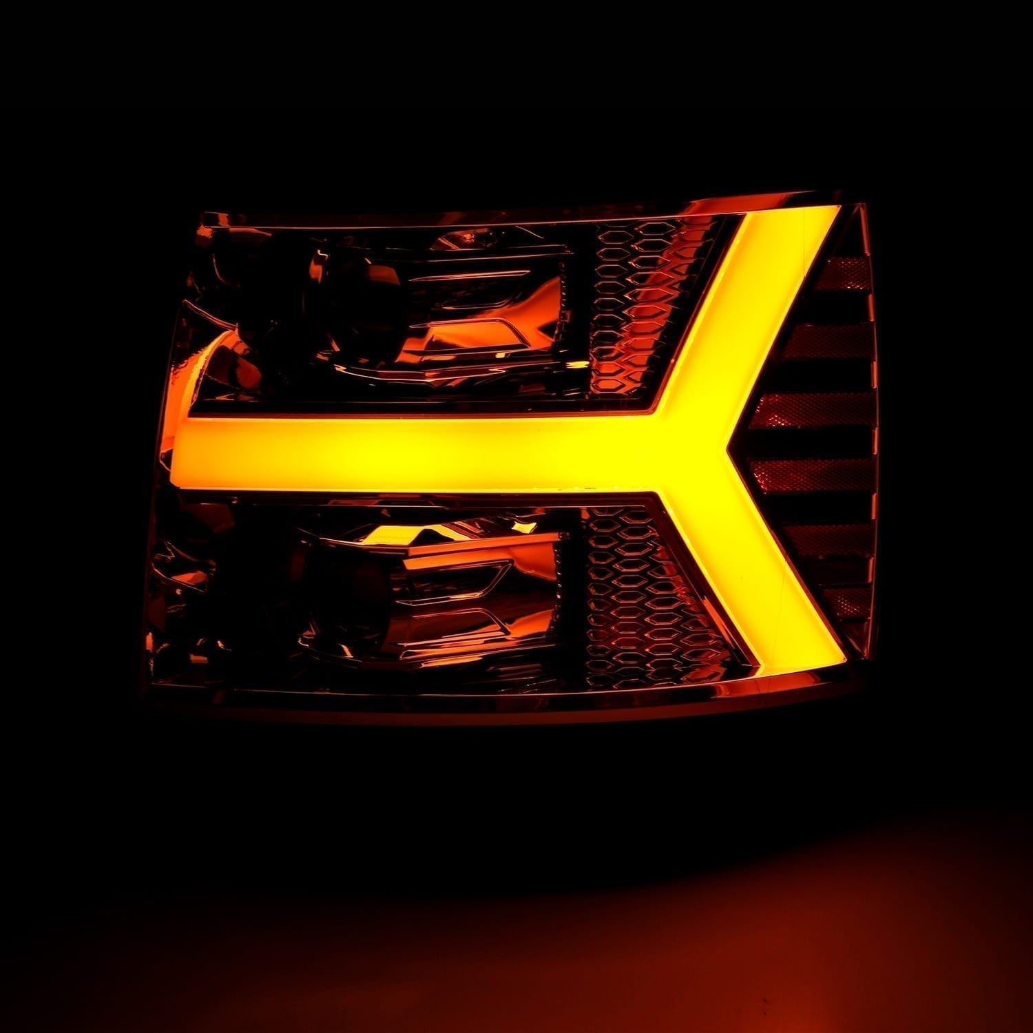 07-13 Chevrolet Silverado LUXX-Series LED Projector Headlights Chrome | AlphaRex