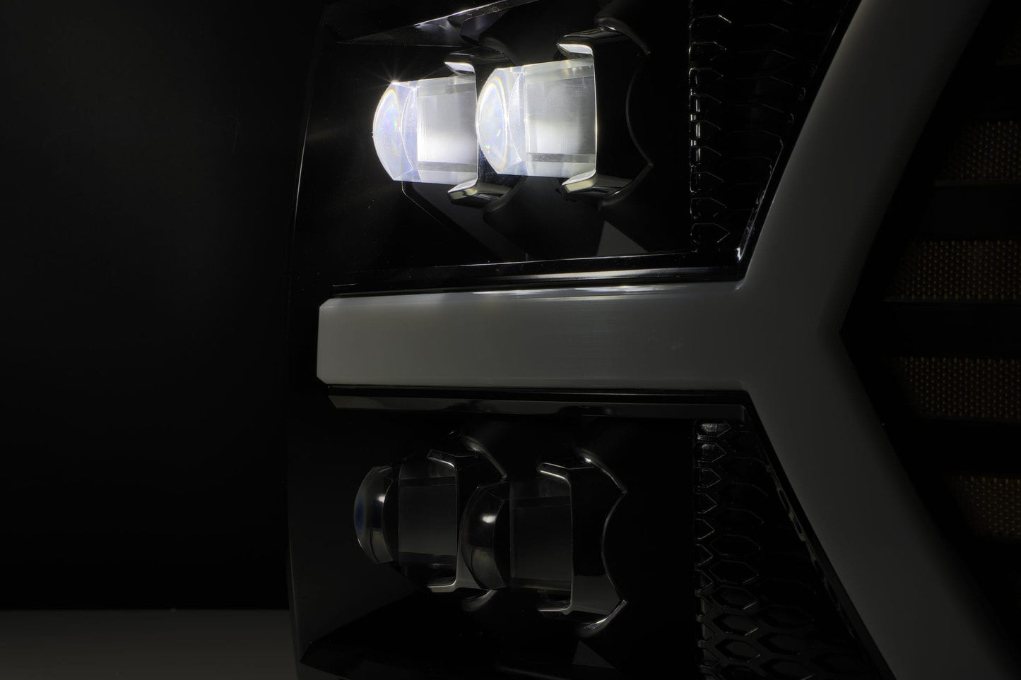 07-13 Chevrolet Silverado NOVA-Series LED Projector Headlights Black | AlphaRex