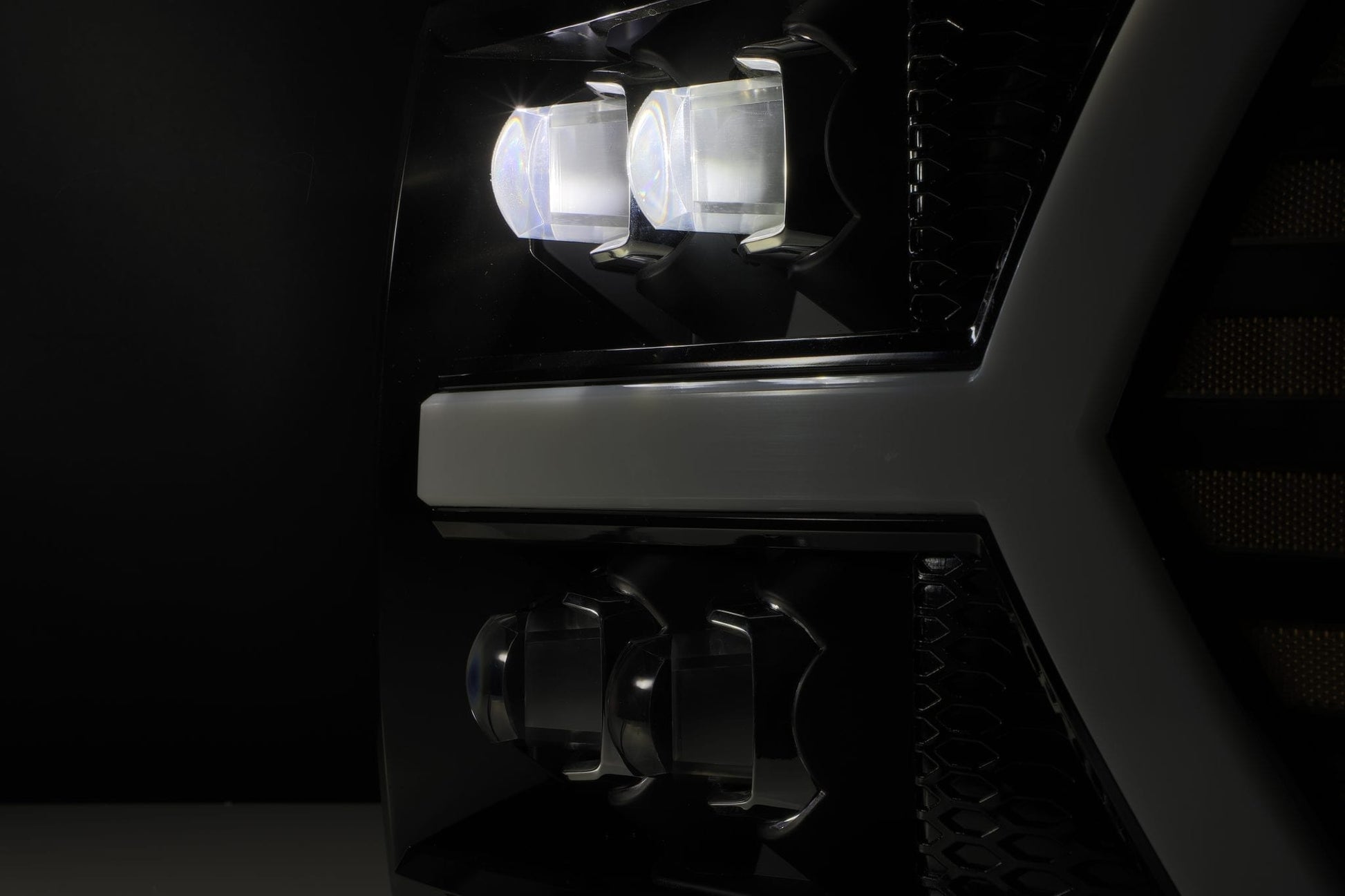 07-13 Chevrolet Silverado NOVA-Series LED Projector Headlights Black | AlphaRex
