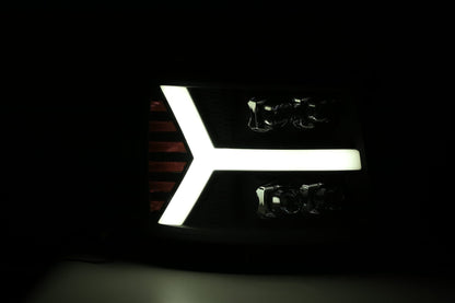 07-13 Chevrolet Silverado NOVA-Series LED Projector Headlights Black | AlphaRex