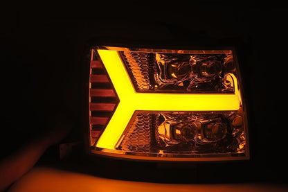 07-13 Chevrolet Silverado NOVA-Series LED Projector Headlights Chrome | AlphaRex