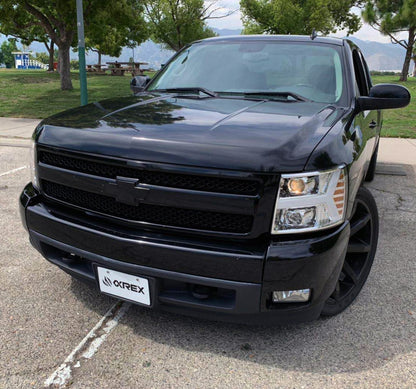 07-13 Chevrolet Silverado PRO-Series Halogen Projector Headlights Chrome | AlphaRex