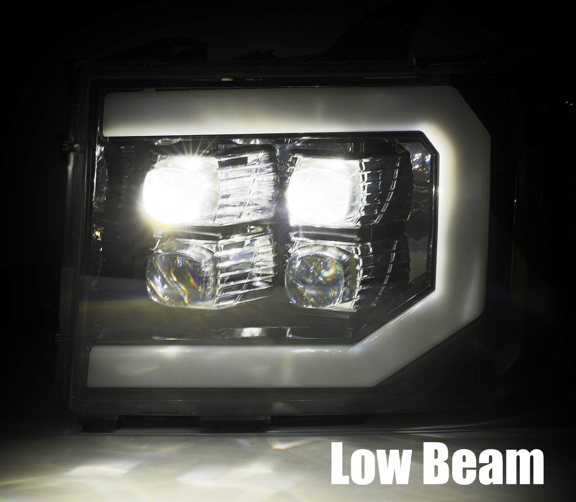 07-13 GMC Sierra NOVA-Series LED Projector Headlights Jet Black | AlphaRex