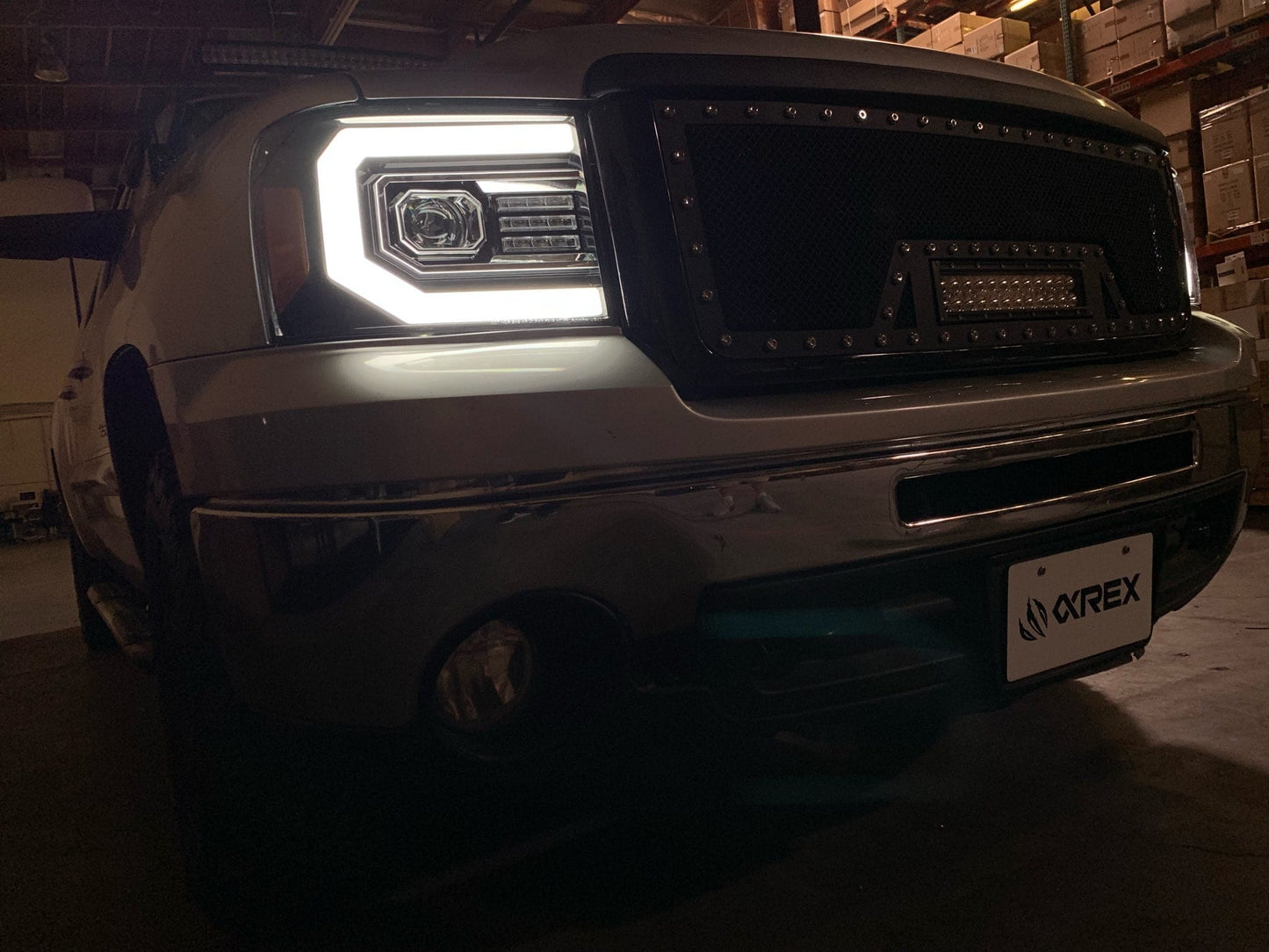 07-13 GMC Sierra PRO-Series Halogen Projector Headlights Chrome | AlphaRex