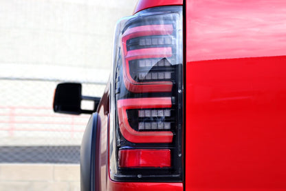 07-13 Toyota Tundra LUXX-Series LED Tail Lights Black-Red | AlphaRex
