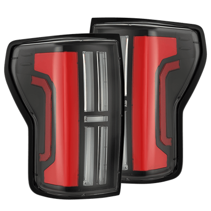07-13 Toyota Tundra NOVA-Series Prismatic LED Tail Lights Black-Red | AlphaRex