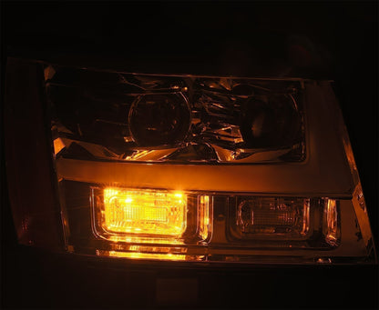 07-14 Chevrolet Tahoe/Suburban/07-13 Avalanche MK II PRO-Series Halogen Projector Headlights Black | AlphaRex