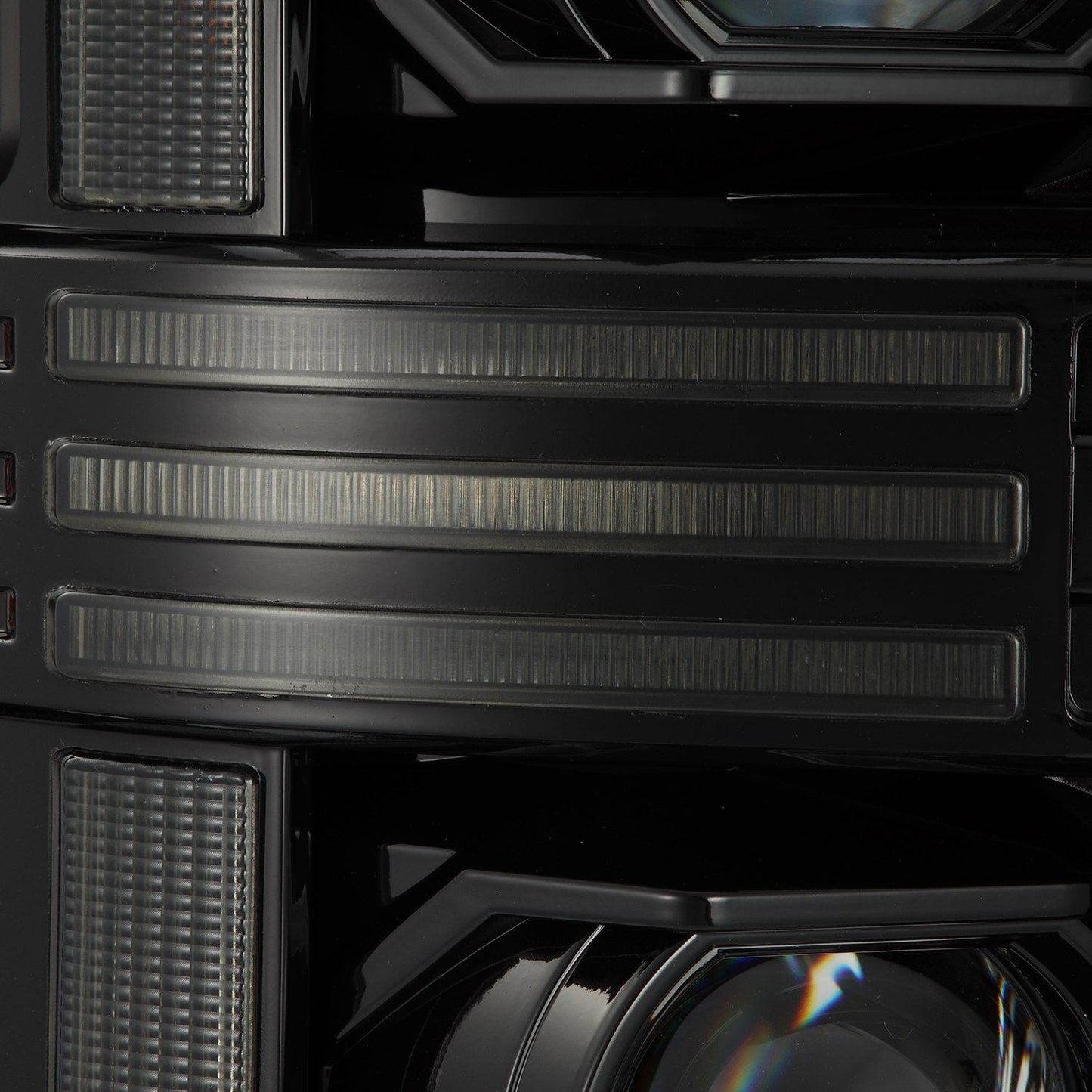 08-10 Ford Super Duty/Excursion PRO-Series Halogen Projector Headlights Alpha-Black | AlphaRex