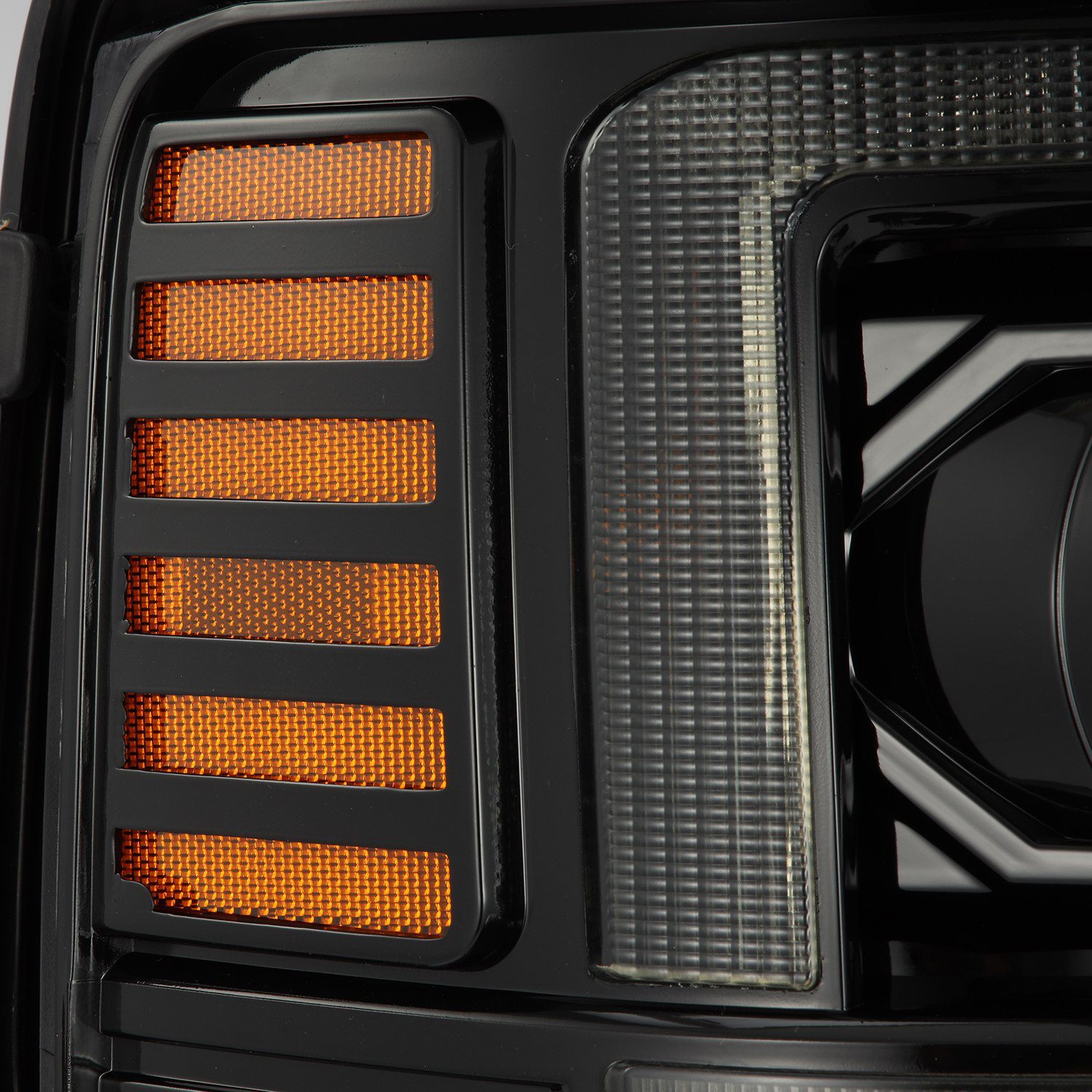 08-10 Ford Super Duty/Excursion PRO-Series Halogen Projector Headlights Alpha-Black | AlphaRex