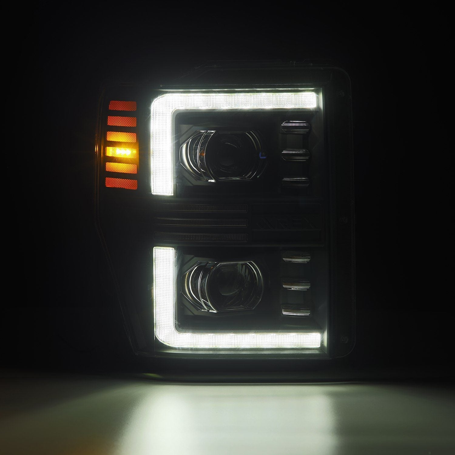 08-10 Ford Super Duty/Excursion PRO-Series Halogen Projector Headlights Black | AlphaRex