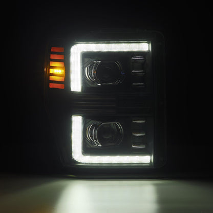 08-10 Ford Super Duty/Excursion PRO-Series Halogen Projector Headlights Black | AlphaRex