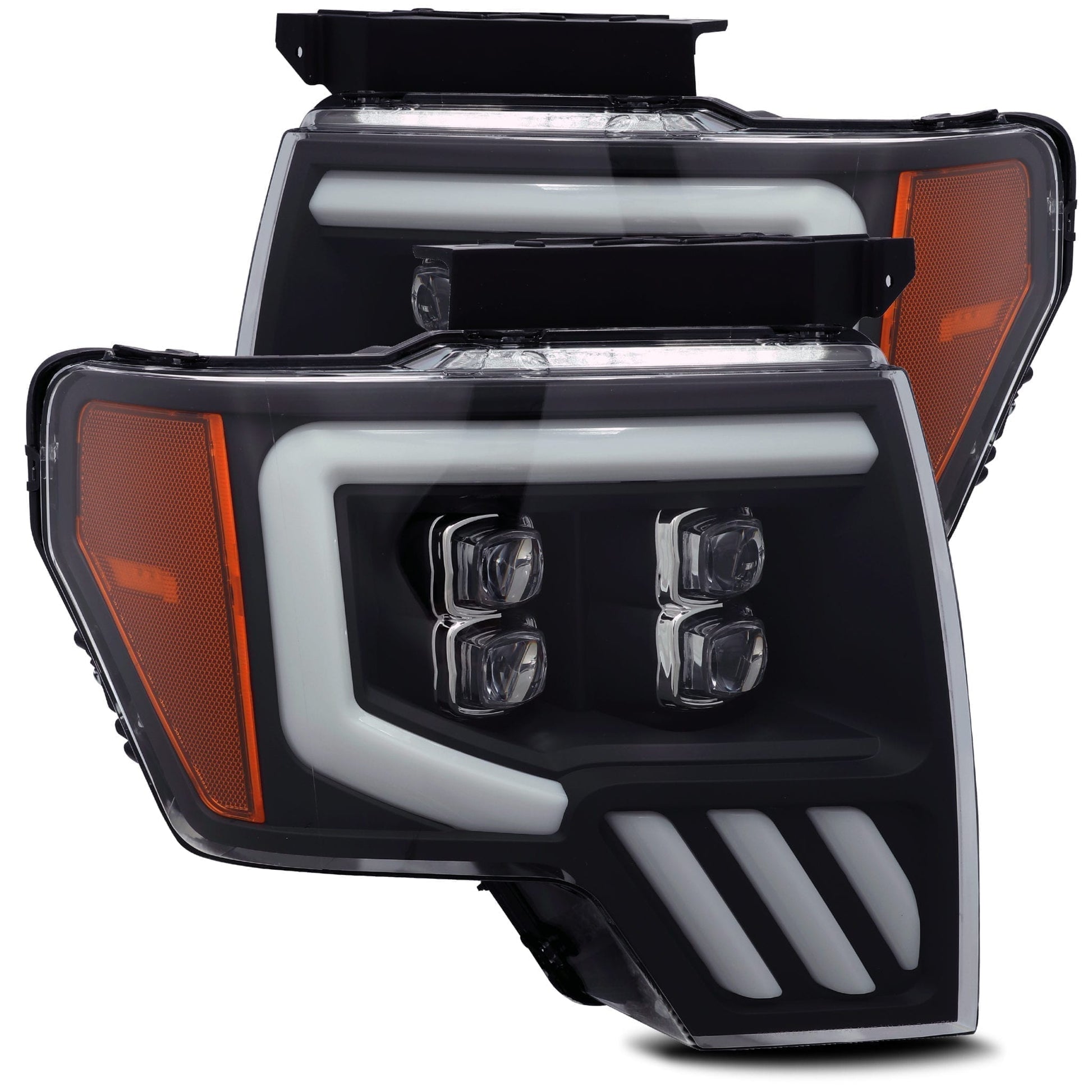 09-14 Ford F150 NOVA-Series LED Projector Headlights Black | AlphaRex