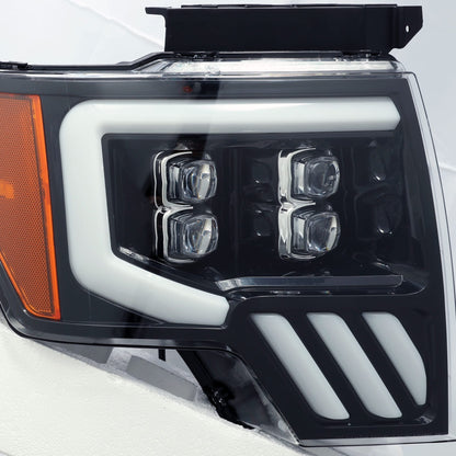 09-14 Ford F150 NOVA-Series LED Projector Headlights Jet Black | AlphaRex