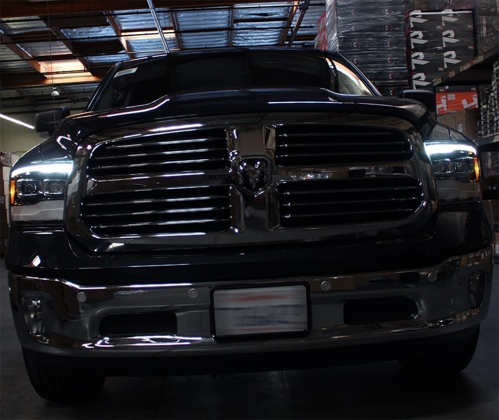 09-18 Ram Truck LUXX-Series LED Projector Headlights Black | AlphaRex