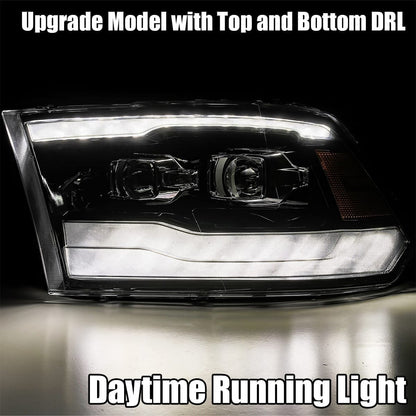 09-18 Ram Truck LUXX-Series LED Projector Headlights Black | AlphaRex