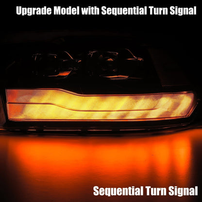 09-18 Ram Truck LUXX-Series LED Projector Headlights Black | AlphaRex