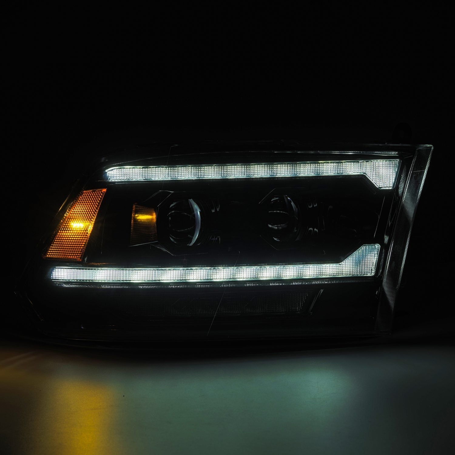09-18 Ram Truck (MK II 5th Gen 2500 Style) LUXX-Series LED Projector Headlights Alpha-Black | AlphaRex