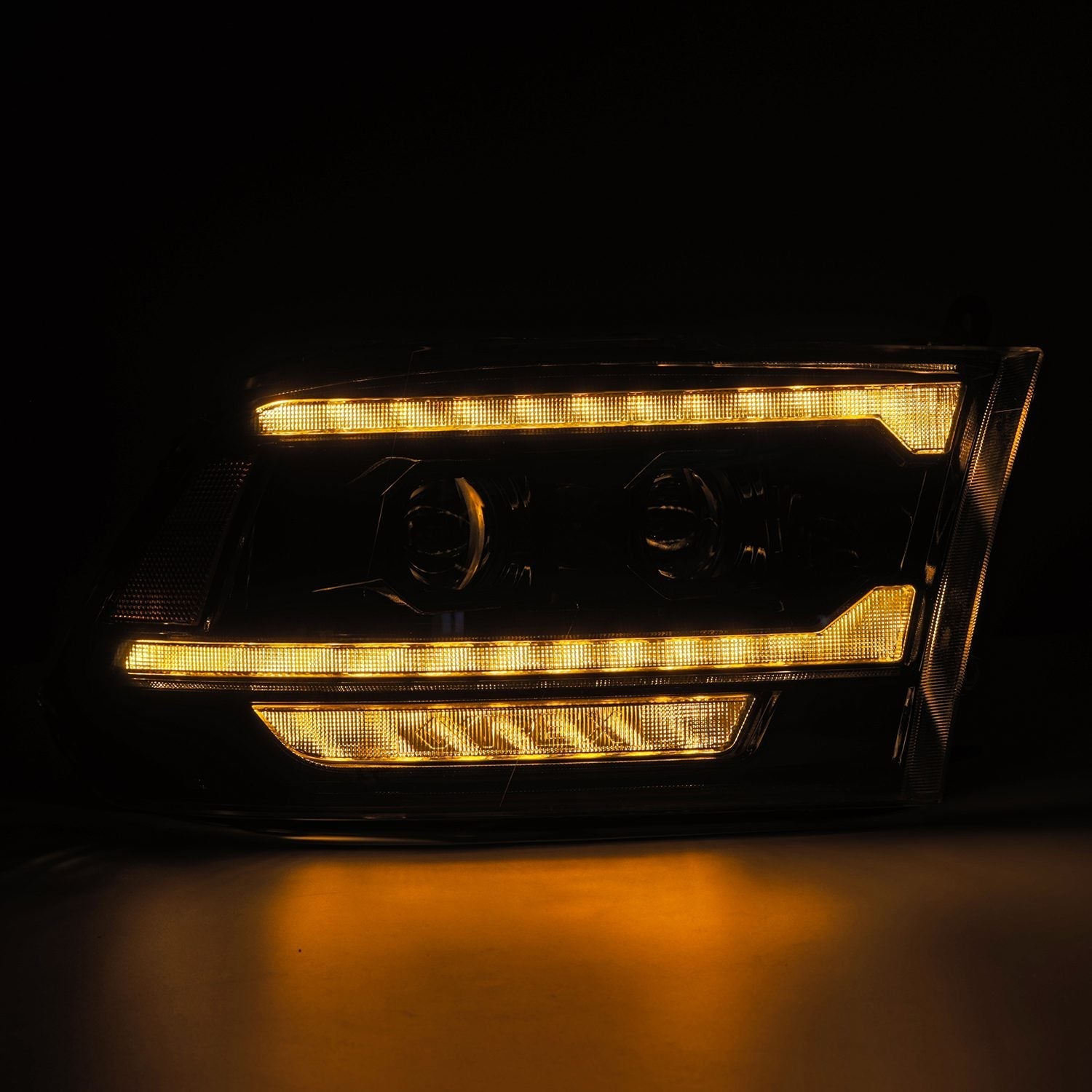 09-18 Ram Truck (MK II 5th Gen 2500 Style) LUXX-Series LED Projector Headlights Alpha-Black | AlphaRex