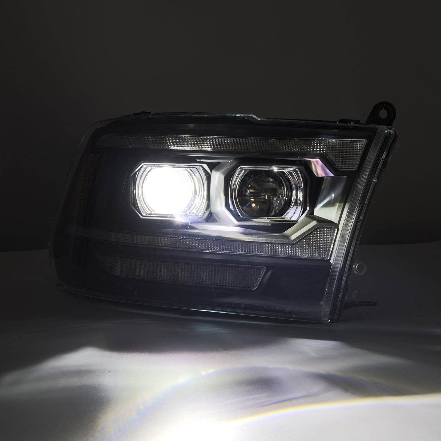 09-18 Ram Truck (MK II 5th Gen 2500 Style) LUXX-Series LED Projector Headlights Black | AlphaRex
