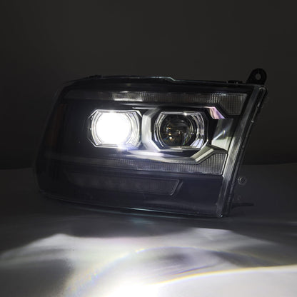 09-18 Ram Truck (MK II 5th Gen 2500 Style) LUXX-Series LED Projector Headlights Black | AlphaRex