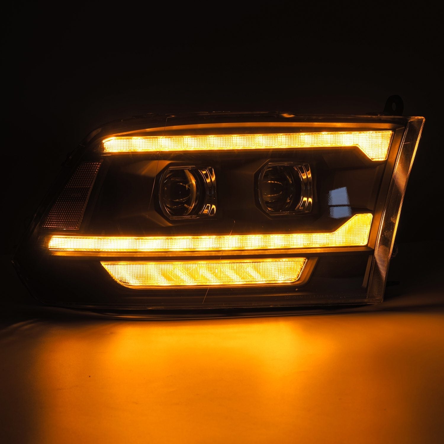 09-18 Ram Truck (MK II 5th Gen 2500 Style) LUXX-Series LED Projector Headlights Black | AlphaRex