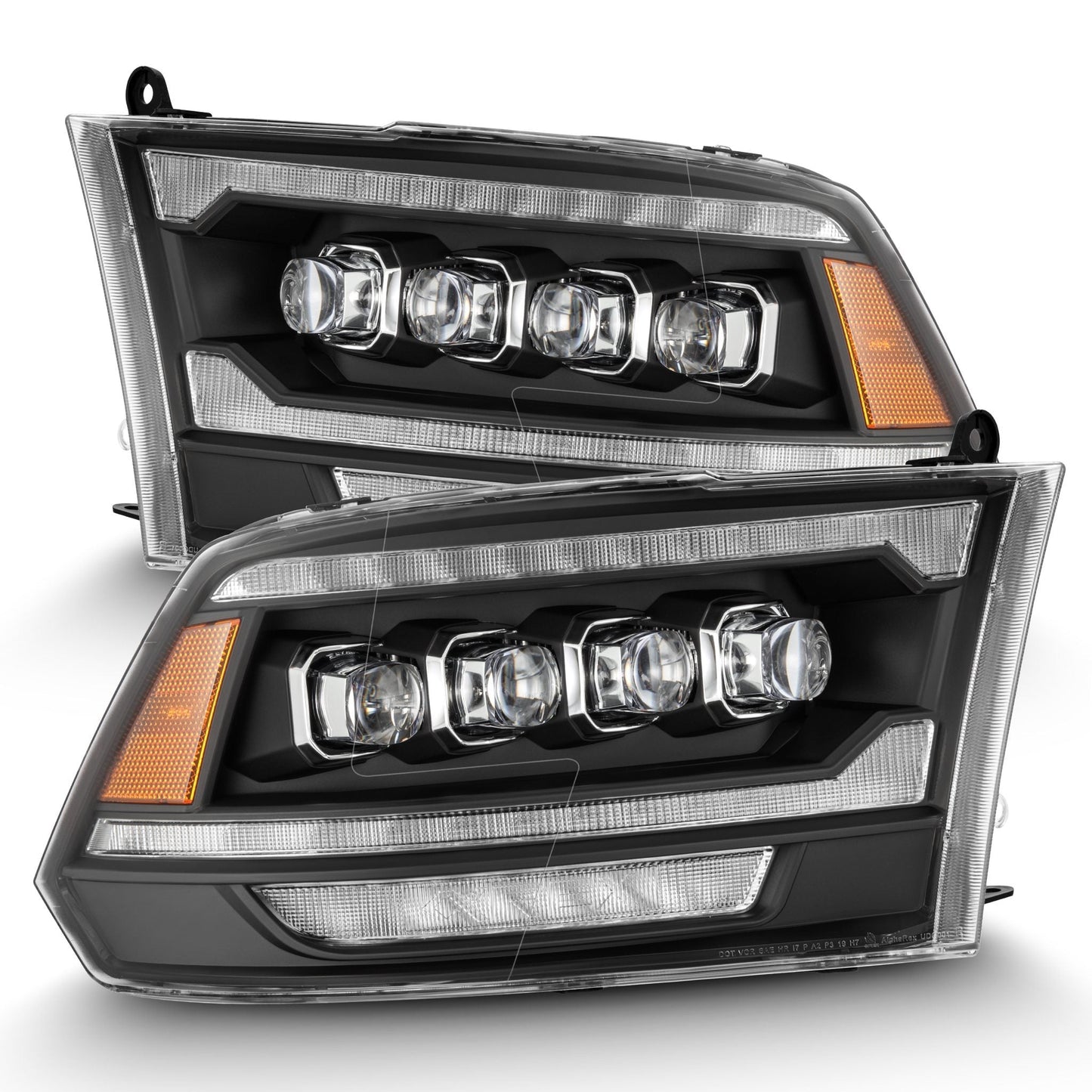 09-18 Ram Truck (MK II 5th Gen 2500 Style) NOVA-Series LED Projector Headlights Black | AlphaRex