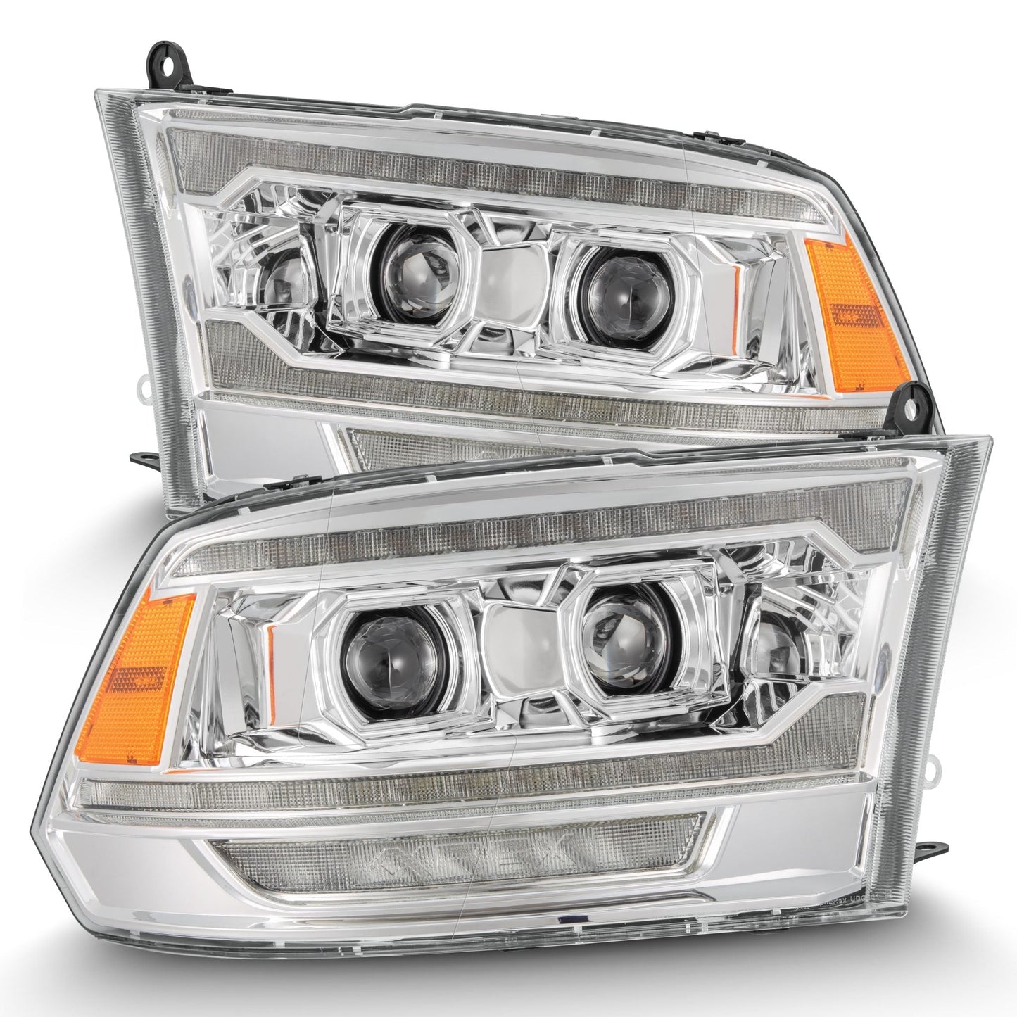 09-18 Ram Truck (MK II 5th Gen 2500 Style) PRO-Series Halogen Projector Headlights Chrome | AlphaRex