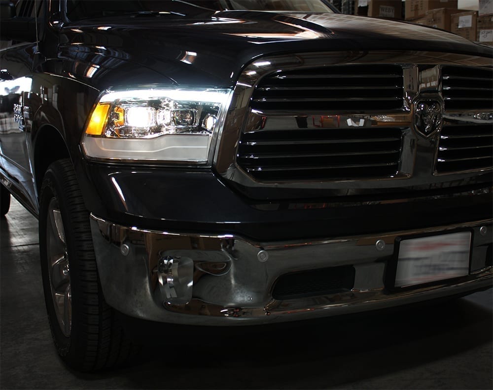 09-18 Ram Truck MK II PRO-Series Halogen Projector Headlights Chrome | AlphaRex