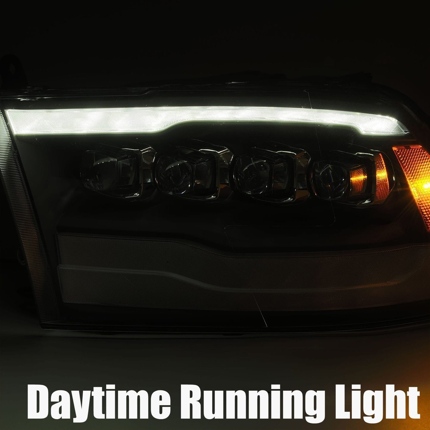09-18 Ram Truck NOVA-Series LED Projector Headlights Chrome | AlphaRex